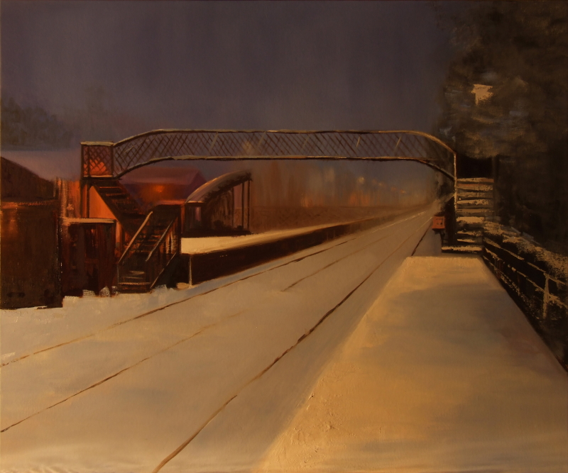 Oil painting, Railway Nocturne III