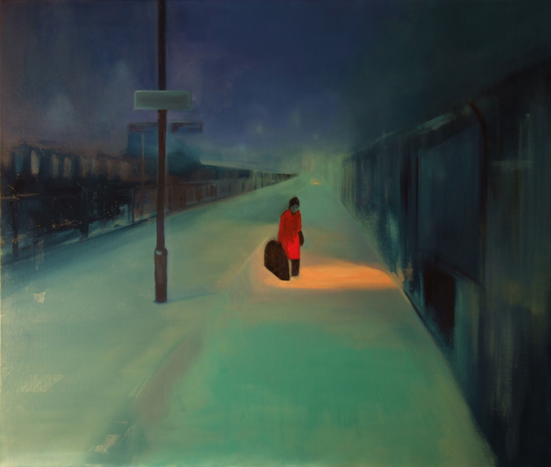 Oil painting, Railway Nocturne IV