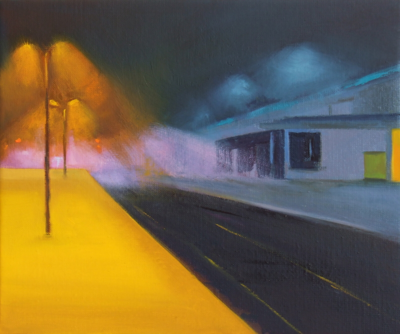 Oil painting, Railway Nocturne VI