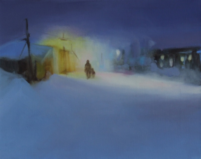 Oil painting, Siberian Nocturne 2
