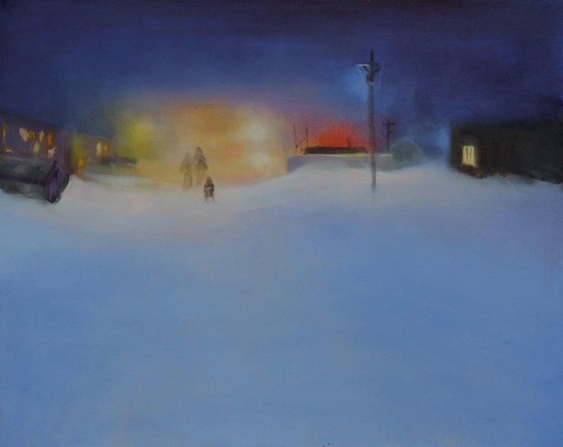 Oil painting, Siberian Nocturne 3